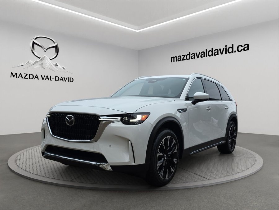 2025 Mazda CX-90 PHEV GT, PHEV Tout équipé, Toit pano, cuir, sièges ventilé Jet Black Mica