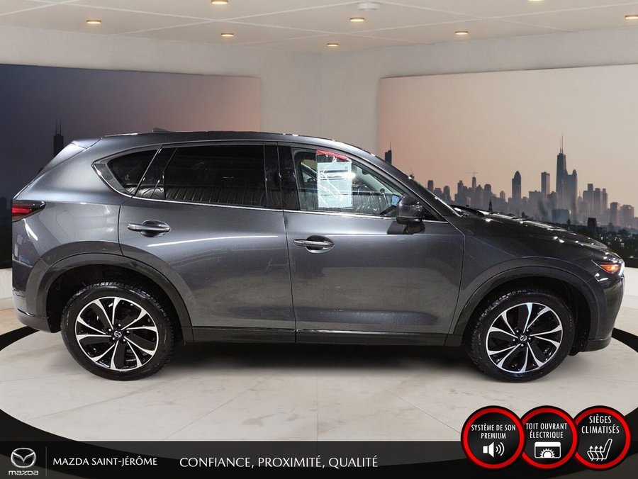 Mazda CX-5 GT | TOIT OUVRANT | CUIR | AWD | NAVIGATION | 2022 Gris