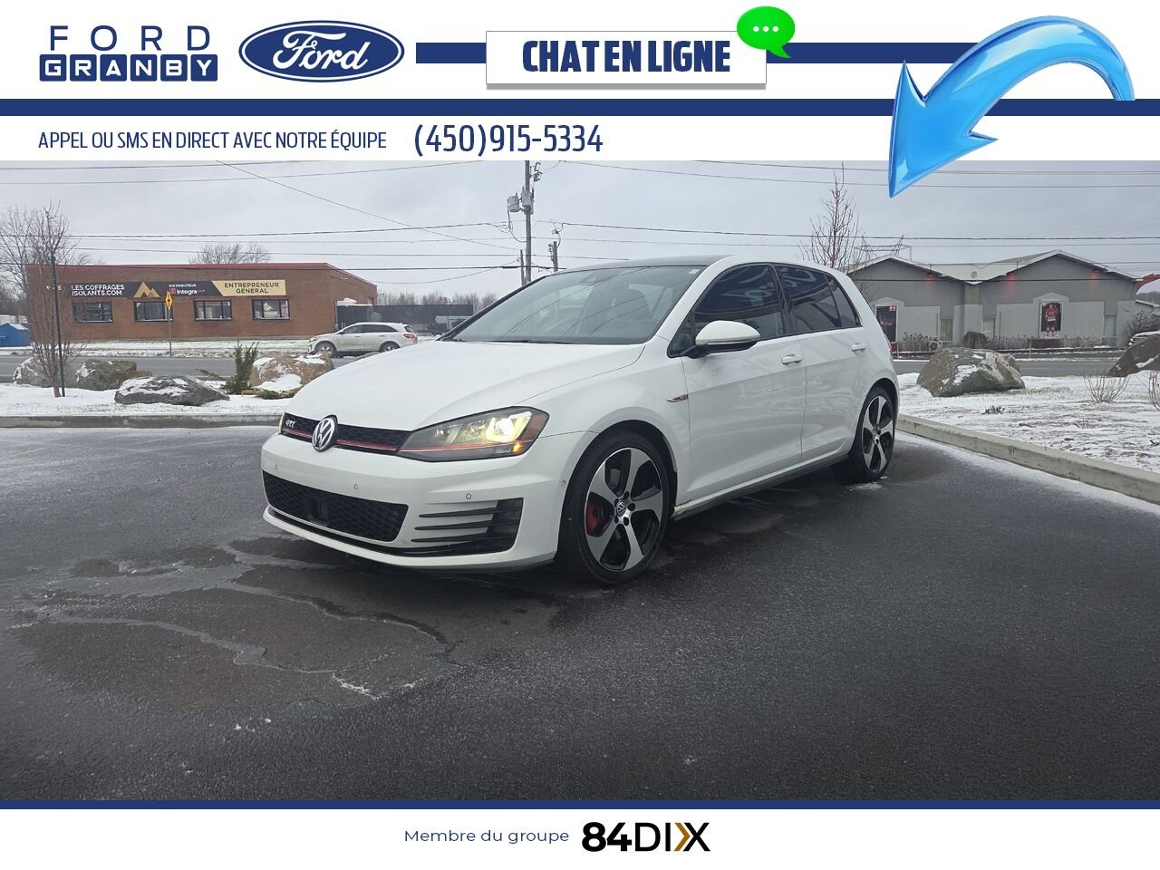 2016 Volkswagen Golf GTI White Granby - photo #2