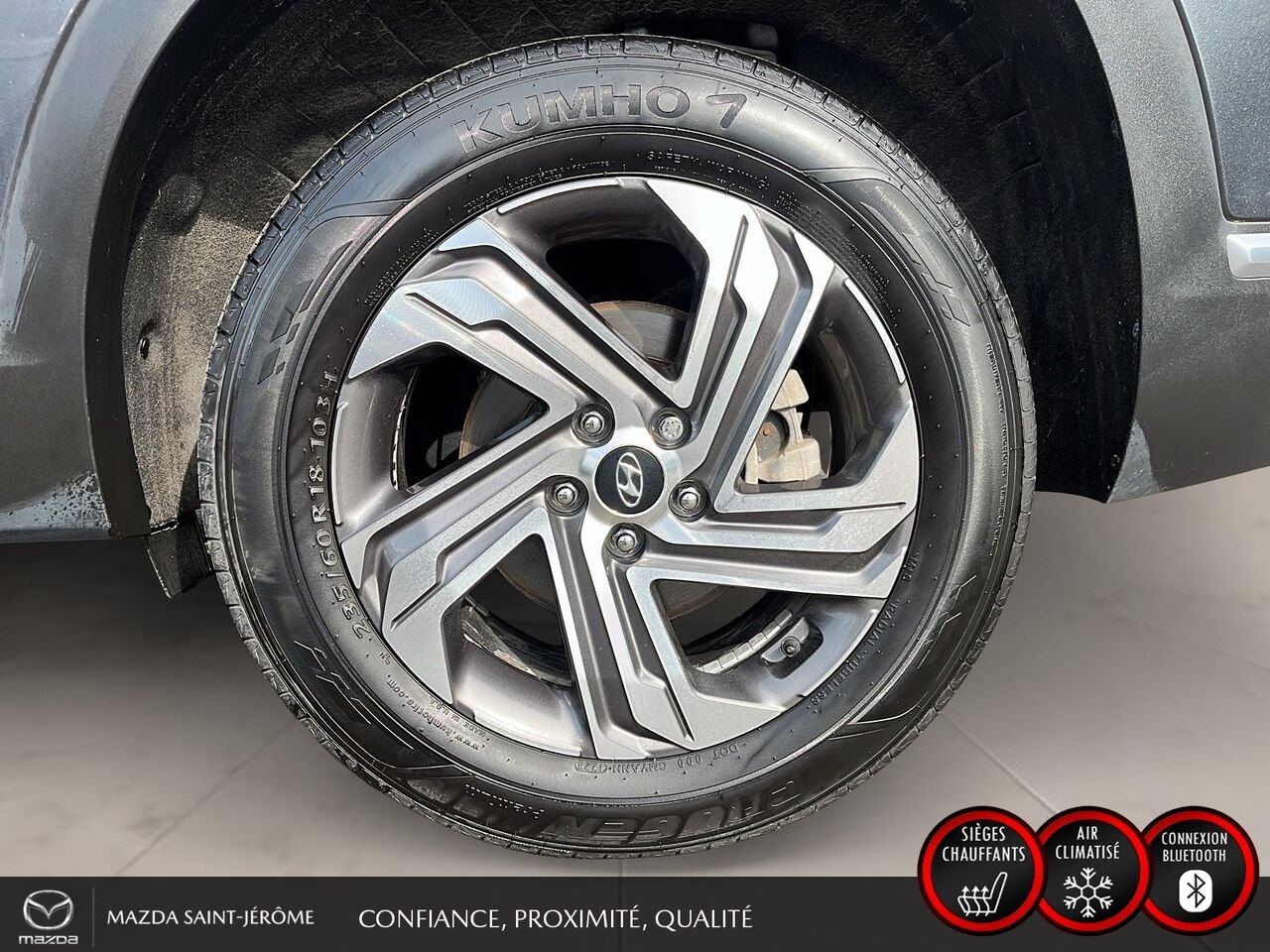 Hyundai Santa Fe Preferred TI avec ensemble Trend | TOIT PANO | CUIR | AWD | 2023 Gris Saint-Jérôme - photo #11
