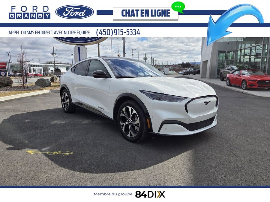 Ford Mustang Mach-E Premium AWD, TOIT PANO 2023 Blanc
