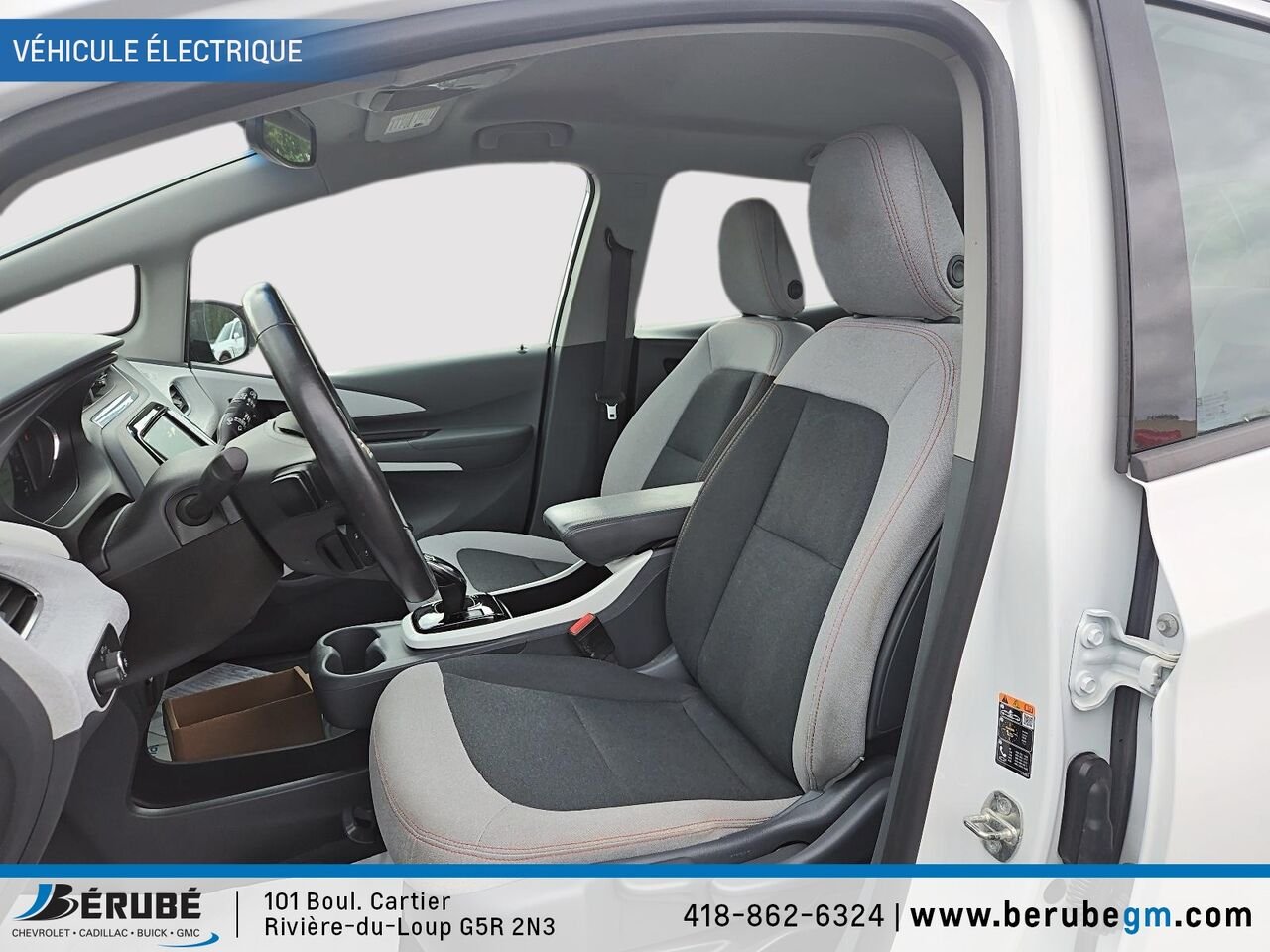 CHEVROLET BOLT EV Familiale 5 portes LT 2019 Blanc Rivière-du-Loup - photo #7