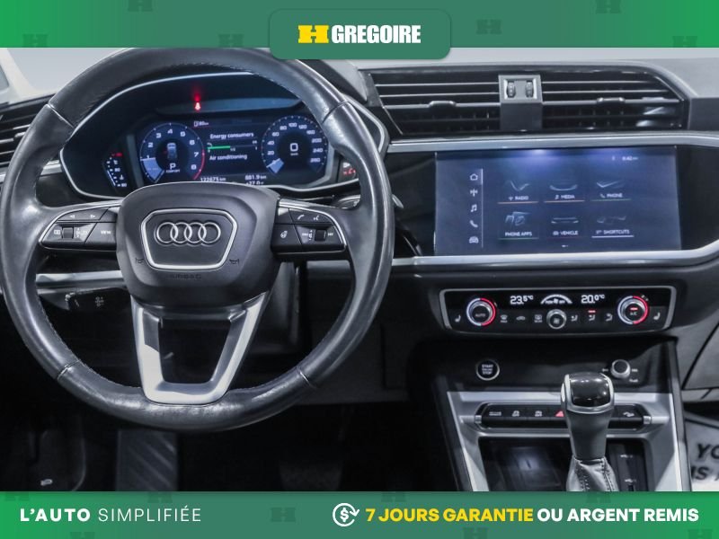 Audi Q3 821489 | Komfort AWD AUTO AC CUIR TOIT MAGS CAM RECULE 2021 Gris Laval - photo #17