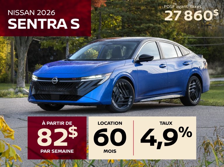Nissan vimont Accueil avril Sentra S 2026