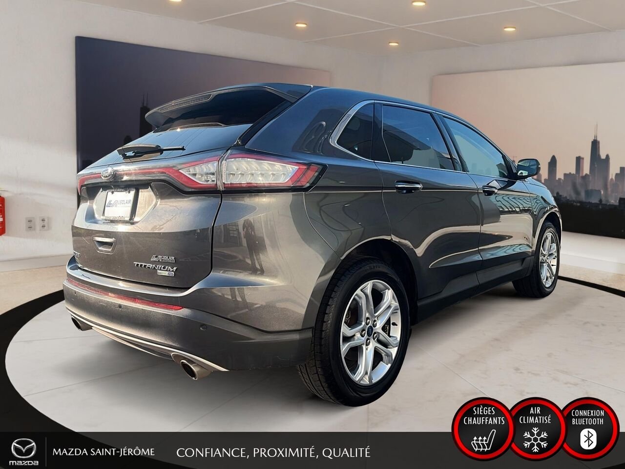 2018 Ford Edge Titanium | TOIT PANORAMIQUE | CUIR | AWD | Grey Saint-Jérôme - photo #5