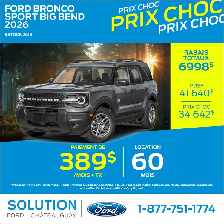 Solution Ford promo mai F 150 STX 2026 FR