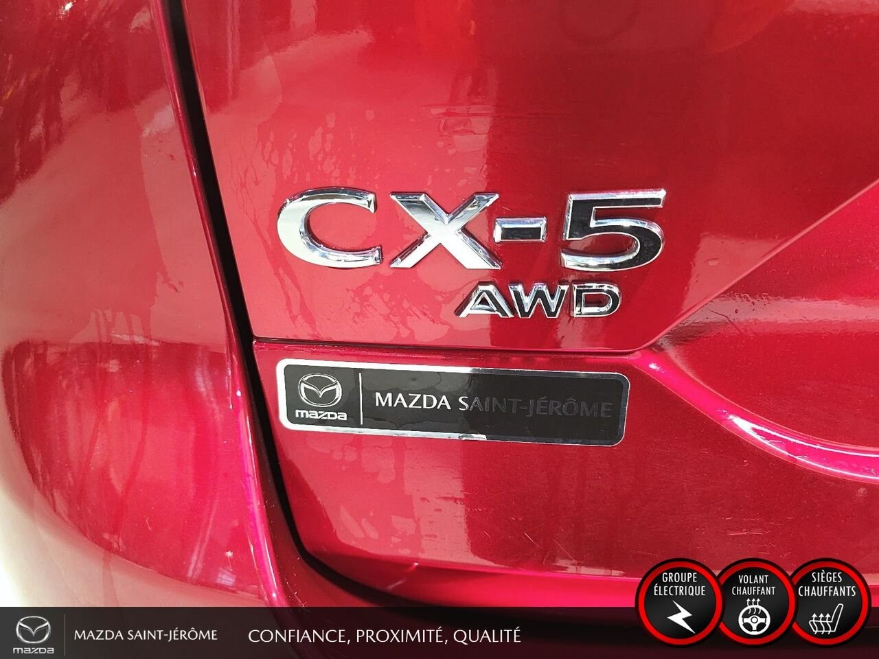 2025 Mazda CX-5 GS | CUIR | AWD | MAGS | Red Saint-Jérôme - photo #8