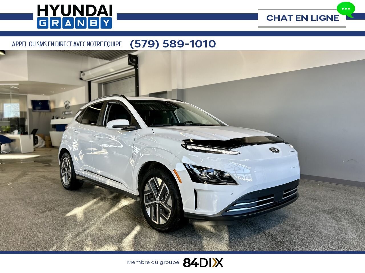 2023 Hyundai Kona Electric White Granby - photo #0