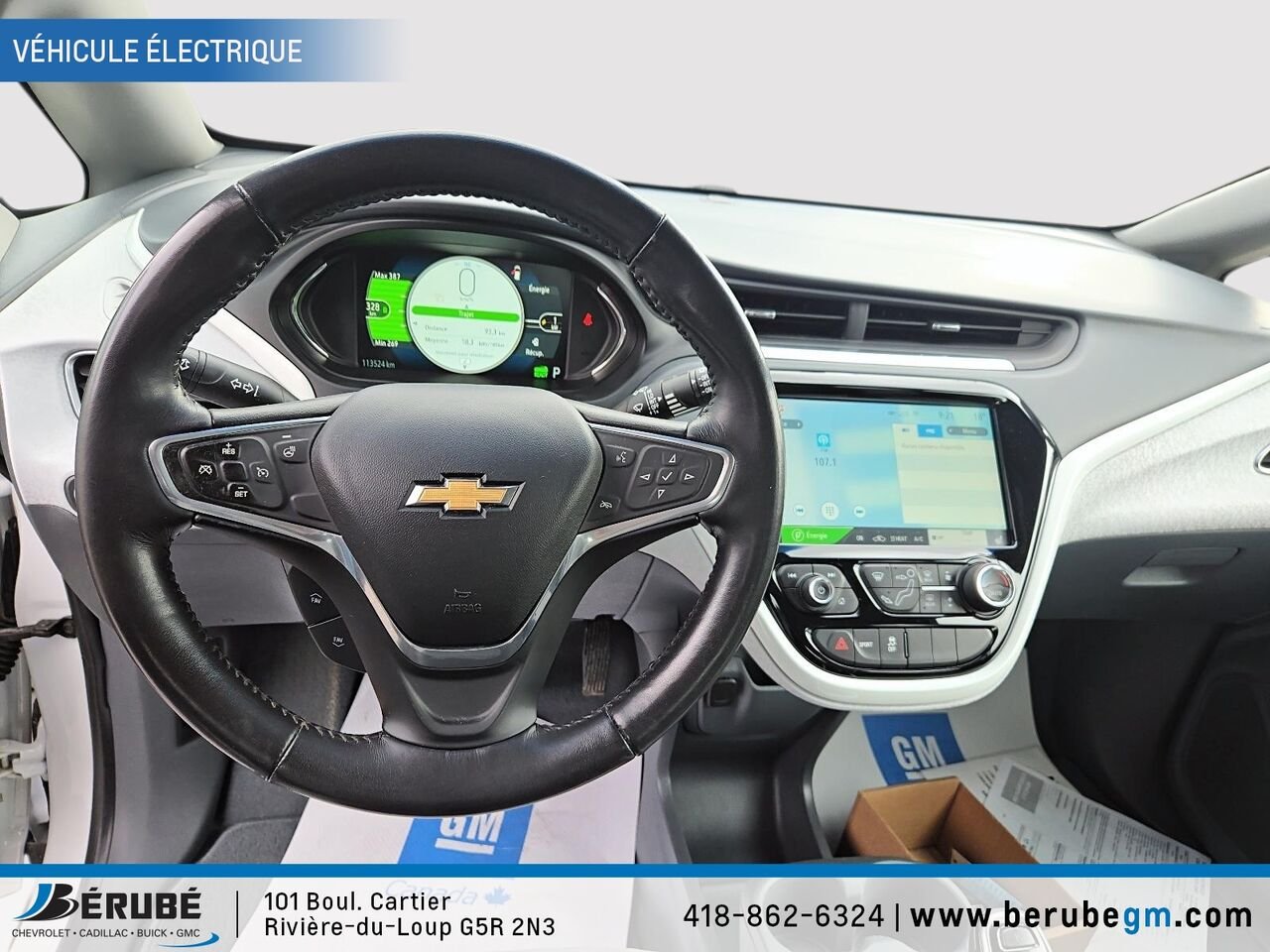 CHEVROLET BOLT EV Familiale 5 portes LT 2019 Blanc Rivière-du-Loup - photo #8