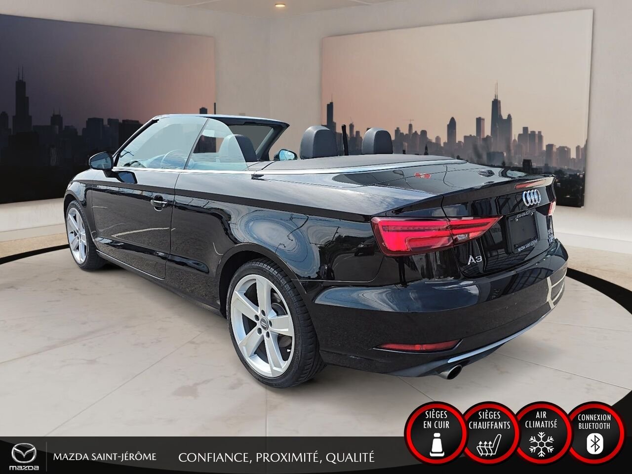 2017 Audi A3 Cabriolet | 2.0T | QUATTRO | CLEAN CARFAX | Black Saint-Jérôme - photo #8