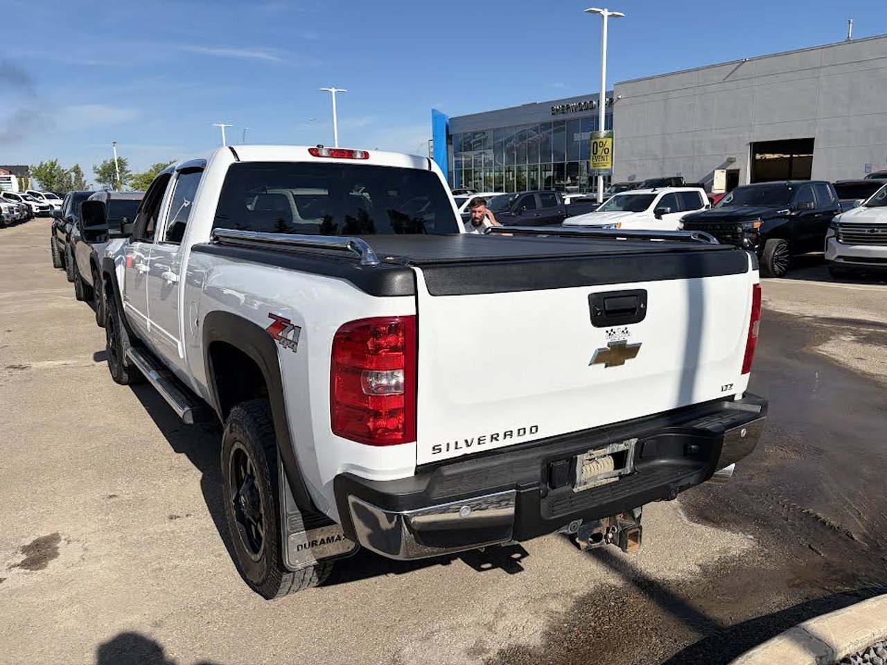 2011 Chevrolet Silverado 3500HD 4WD Crew Cab 167 LTZ White Sherwood Park - photo #3