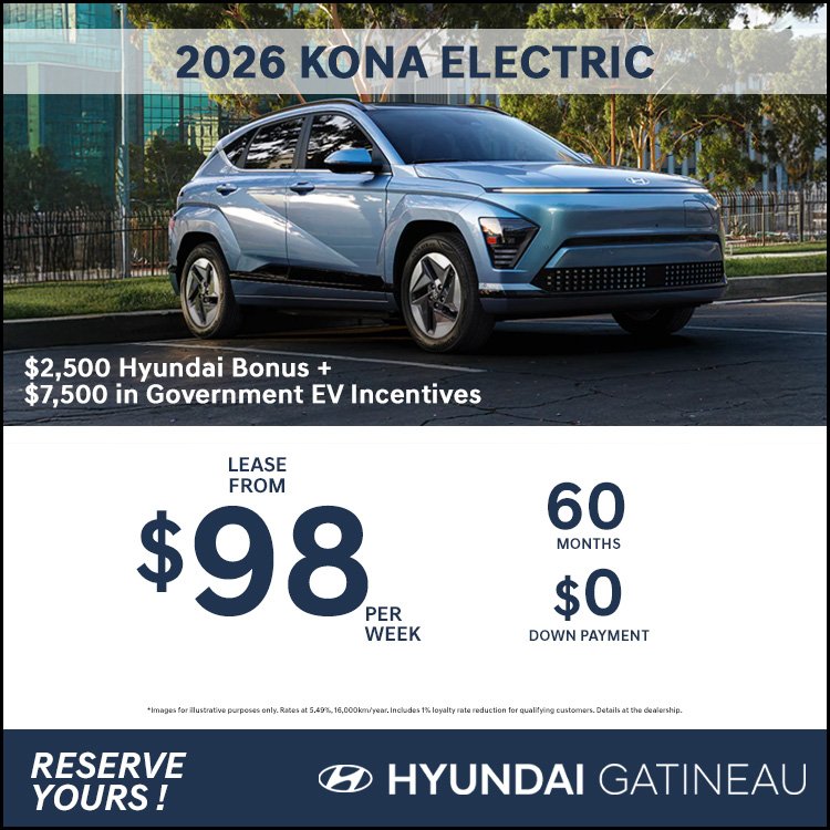 Hyundai gatineau promo KONA 2026 avril EN