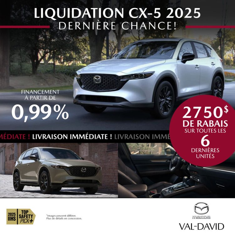 Mazda val david promo juin LIQUIDATION 2025 CX 5 1024x1024