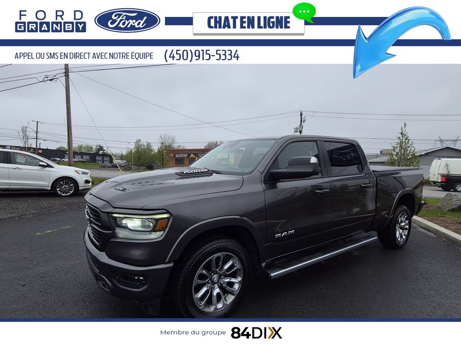 Ram 1500 Laramie cabine d'équipe 4x4 caisse de 6,4 pi 2022 Gris