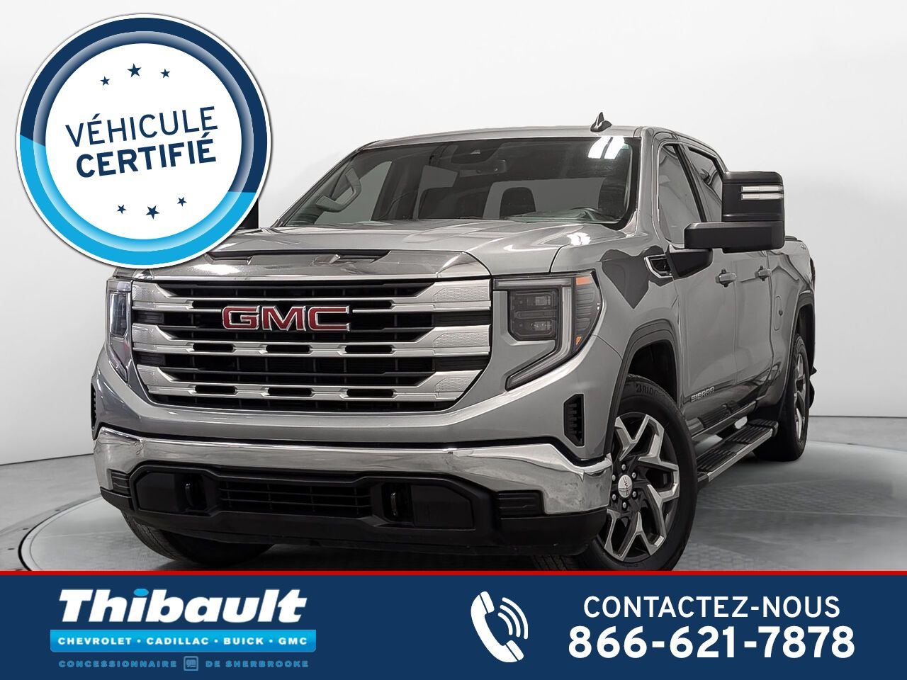 GMC Sierra 1500 4WD Crew Cab Moteur 2.7L 6 places 2023 Gris Sherbrooke - photo #0