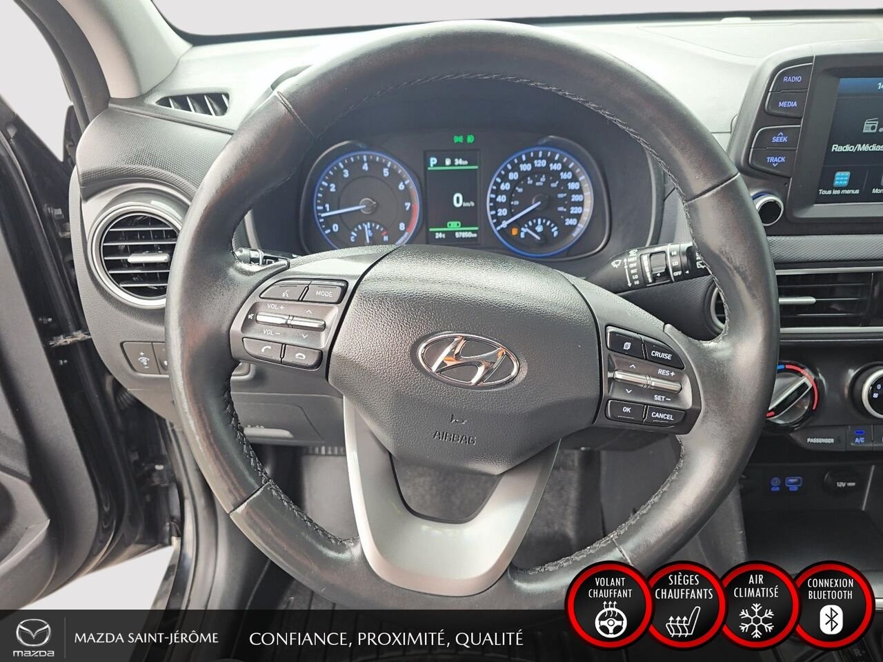 2021 Hyundai Kona Black Ste-Agathe des Monts - photo #12