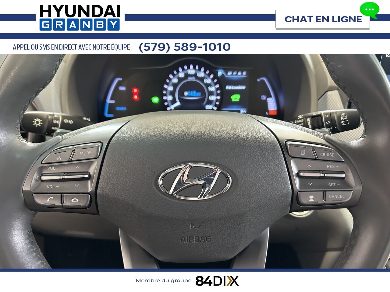 Hyundai Kona électrique 2020 Blanc Granby - photo #11