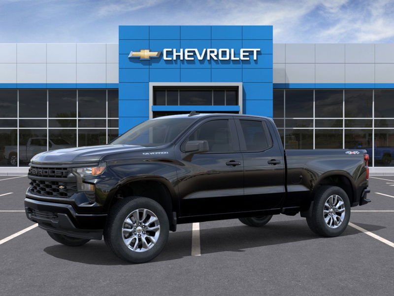 CHEVROLET Silverado 1500 K1500 SILVERADO DOUBLE CAB CUSTOM STD/BOX (1CX) 2026 NOIR Rivière-du-Loup - photo #1