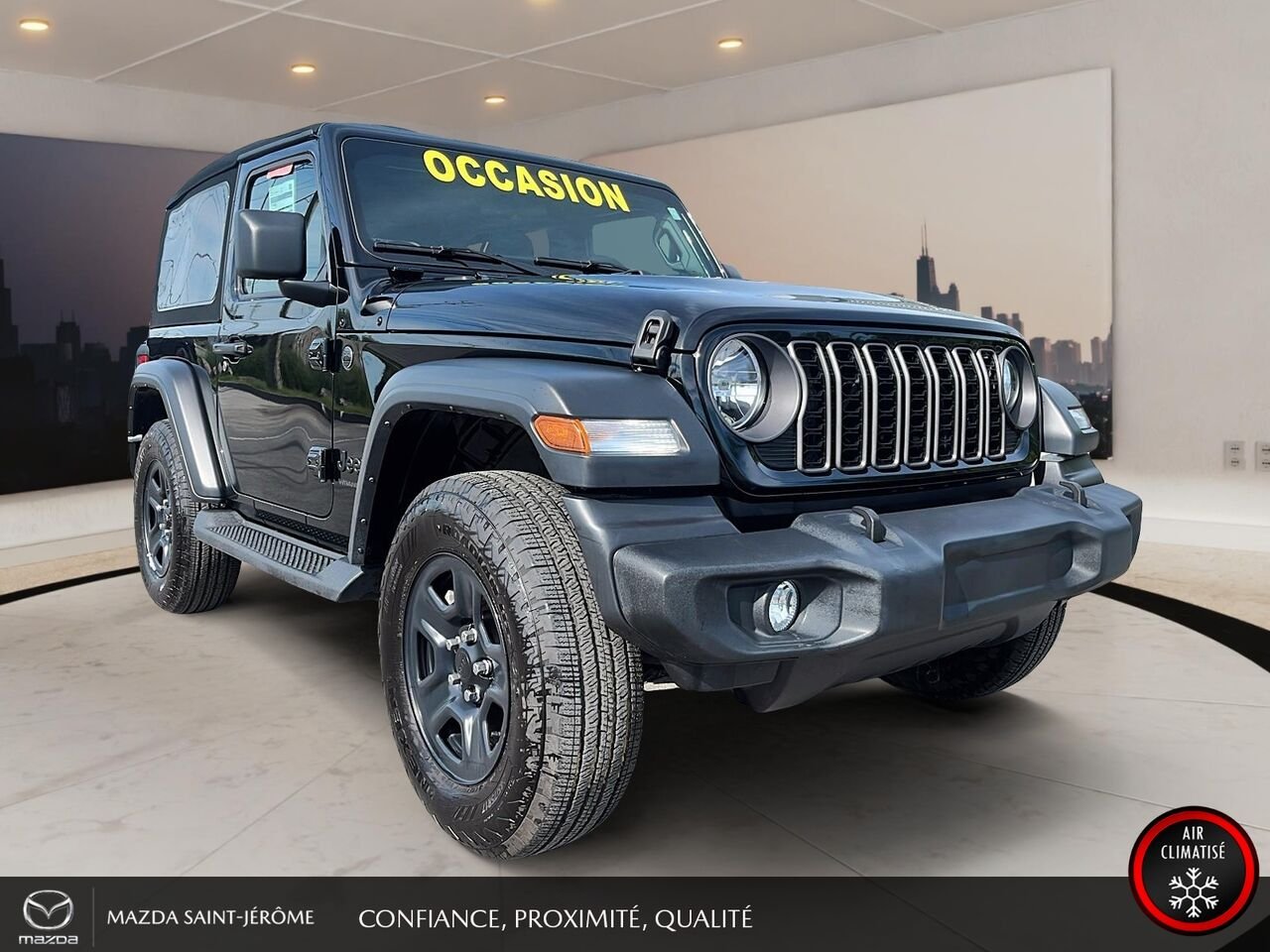 2024 Jeep Wrangler Sport | A/C | 4x4 | AUTOMATIQUE | V6 | Black Saint-Jérôme - photo #3
