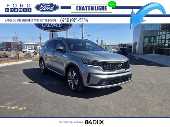 2022 Kia Sorento SX PHEV, Toit, Cuir bleu Grey