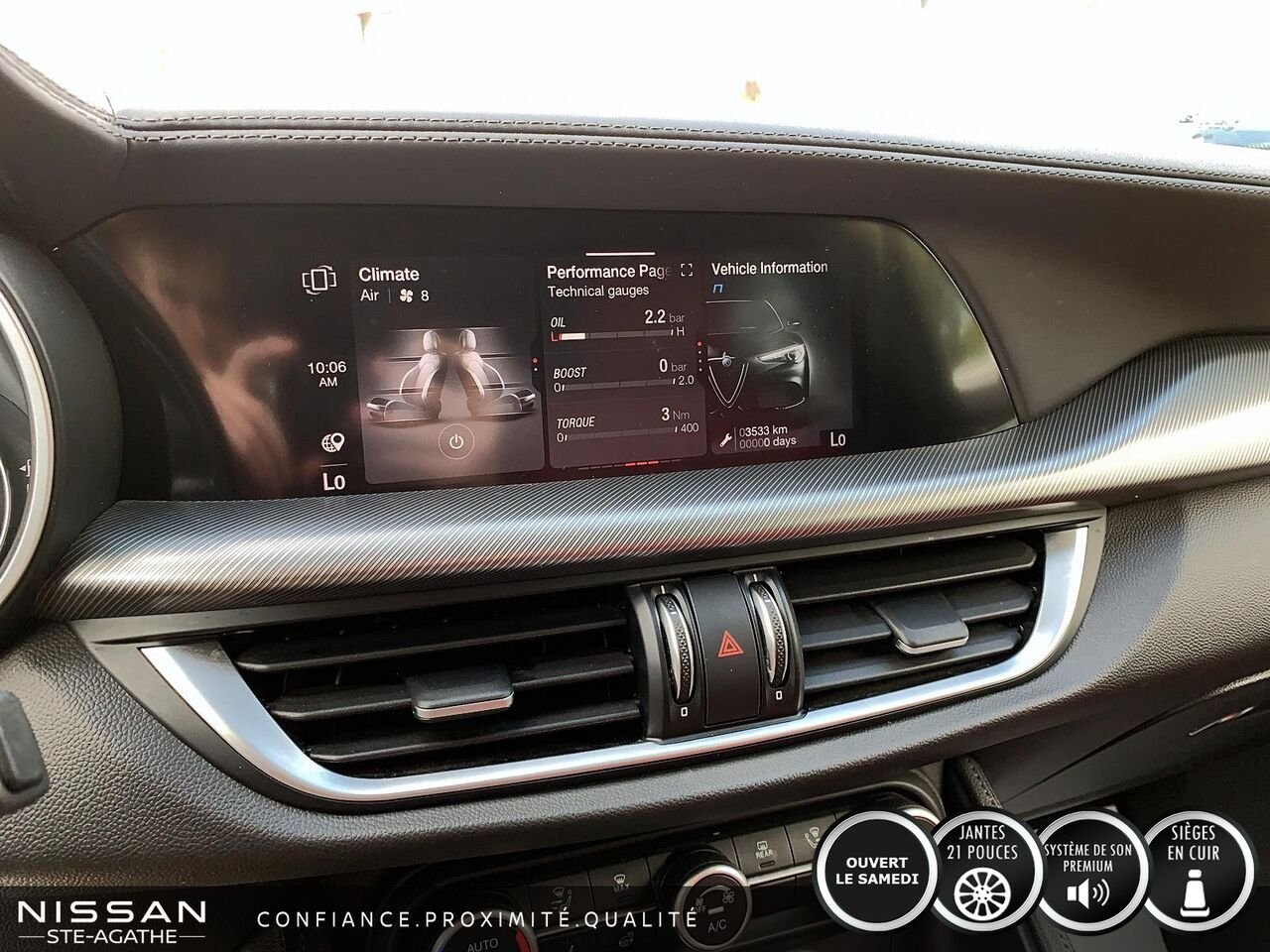 2022 Alfa Romeo Stelvio Veloce | CUIR ROUGE | TOIT PANORAMIQUE | AWD | Black Saint-Jérôme - photo #17