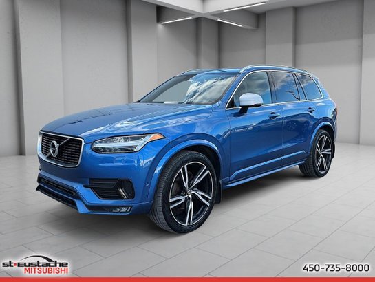 2019 Volvo XC90 T6 R-Design AWD-TURBO- CUIR/SUEDE-BANC CHAUFFANT-TOIT PANORAMIQUE Blue