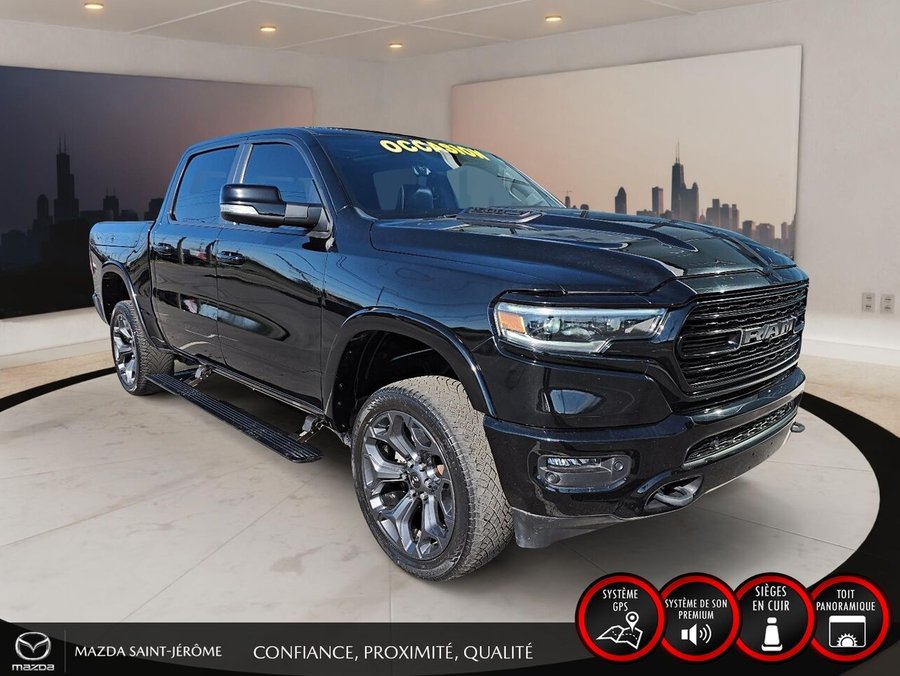2022 Ram 1500 Limited | 4x4 | TOIT PANO | NAV | caisse de 5 pi 7 po Black