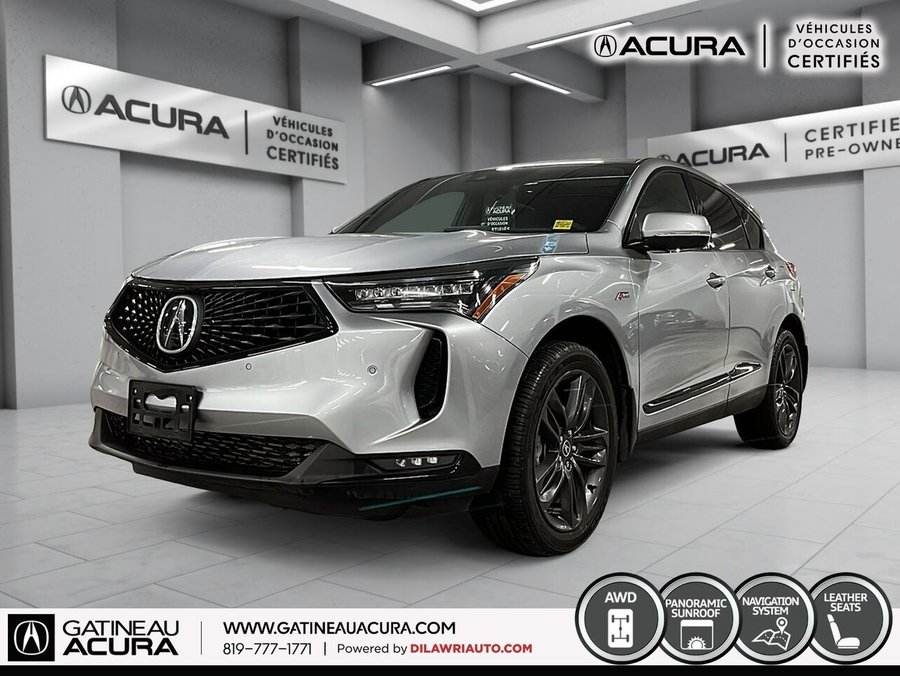 Acura RDX *** UN PROPRIO + CLEAN CARFAX + BAS KILOMÉTRAGE*** 2023 Argent