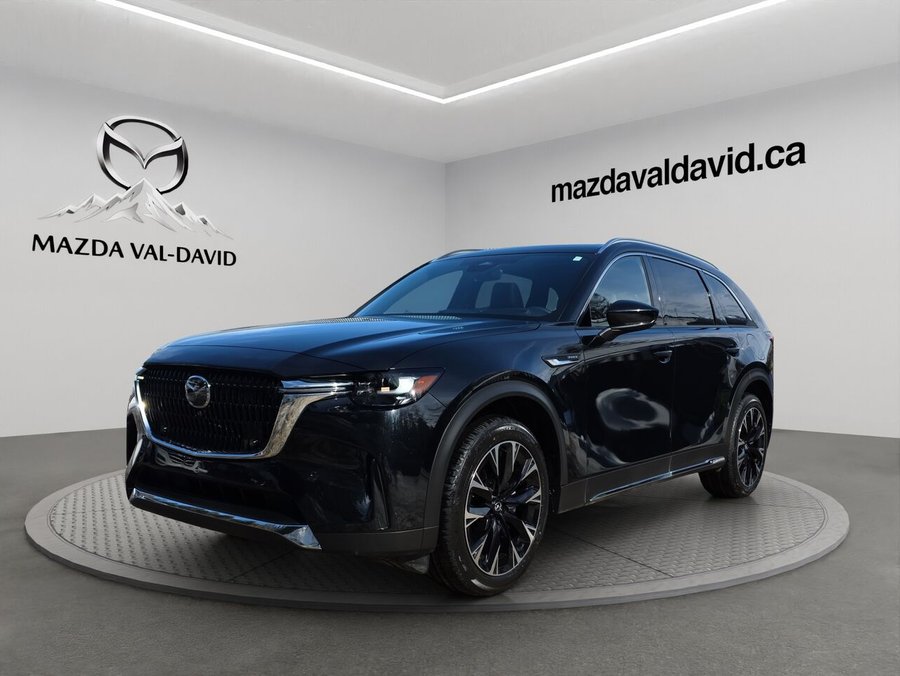2026 Mazda CX-90 PHEV GT PHEV, toit pano, cuir, sièges ventilés Jet Black Mica