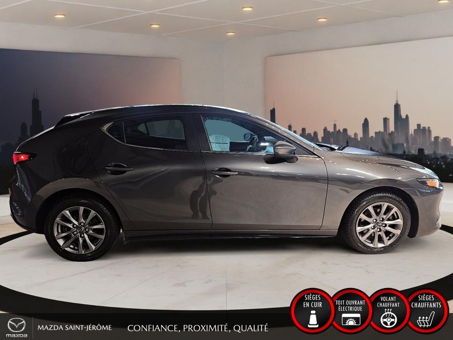 Mazda Mazda3 Sport GS LUXURY | AWD | CUIR | TOIT OUVRANT | 2022 Gris