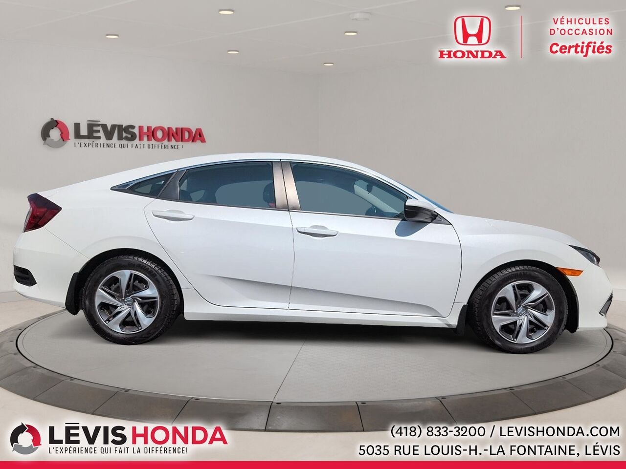 Honda Civic LX LX BM 2019 Blanc Lévis - photo #8