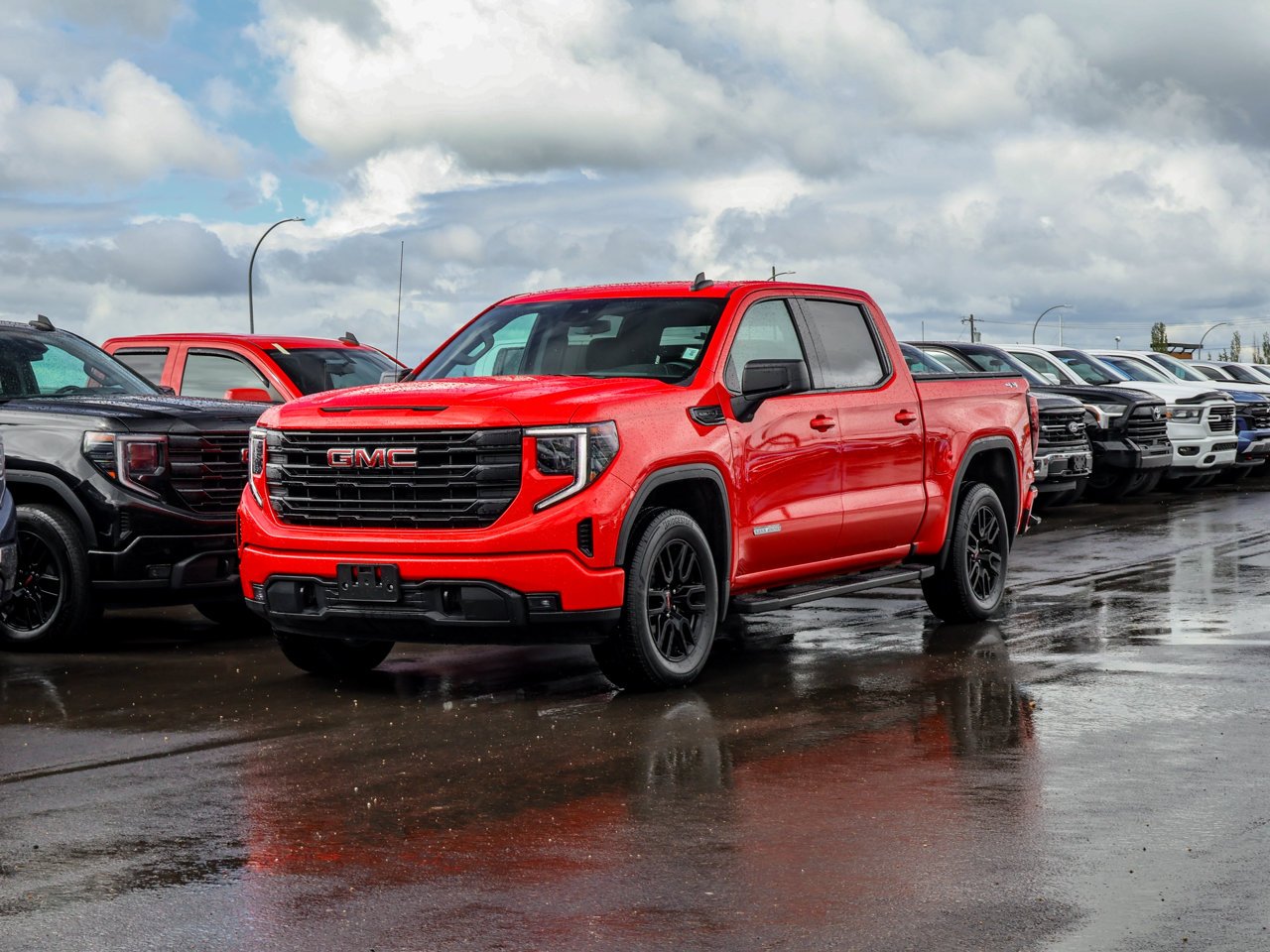 2025 GMC Sierra 1500 4WD Crew Cab 147 Elevation Red Sherwood Park - photo #3