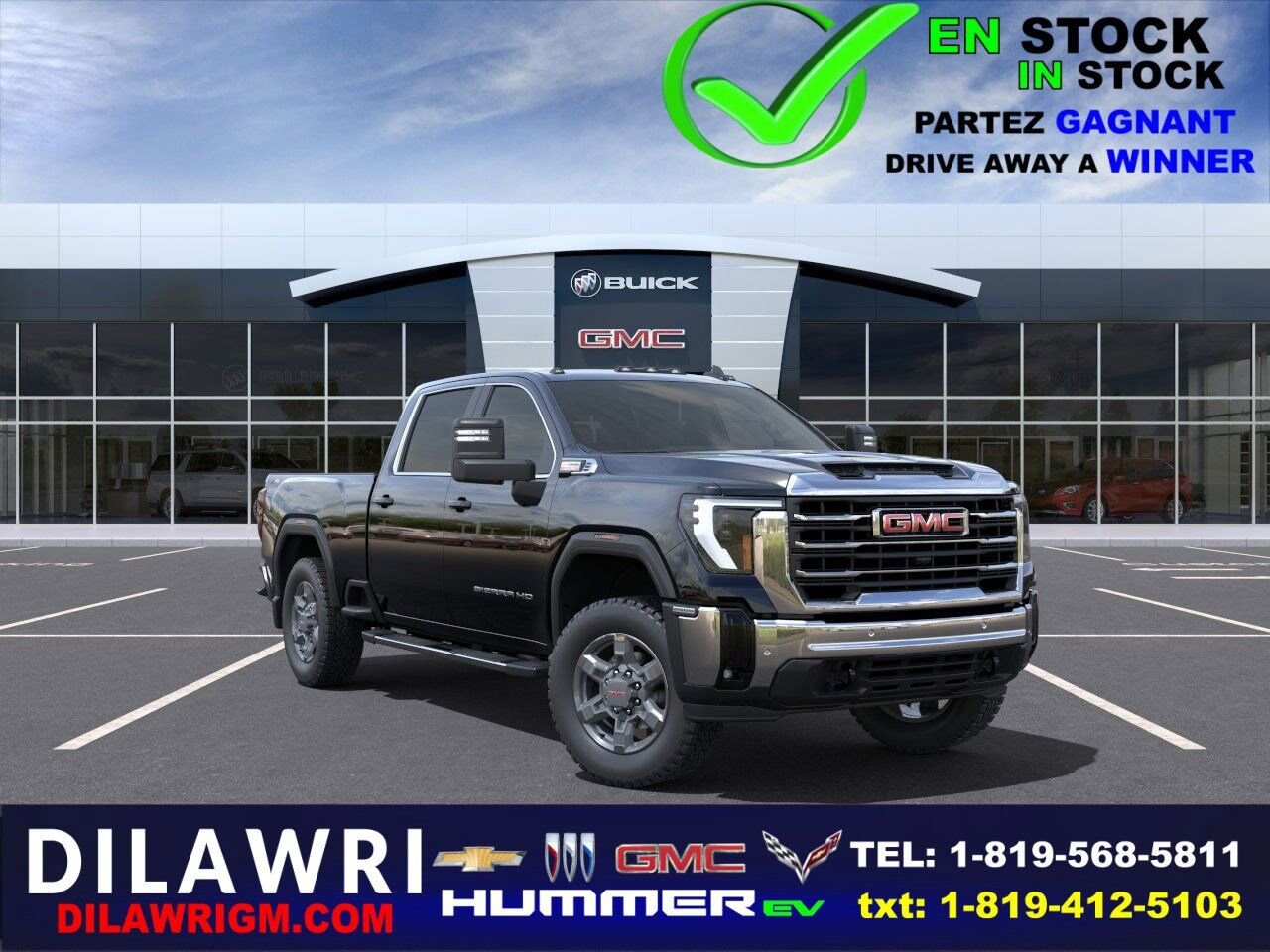 2025 GMC Sierra 2500HD SLE cabine multiplace 4RM 159 po ONYX BLACK Gatineau - photo #0