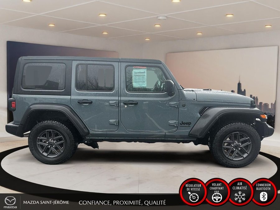 Jeep Wrangler Sport S | 4X4 | BAS KM | DÉCAPOTABLE 2024 Gris