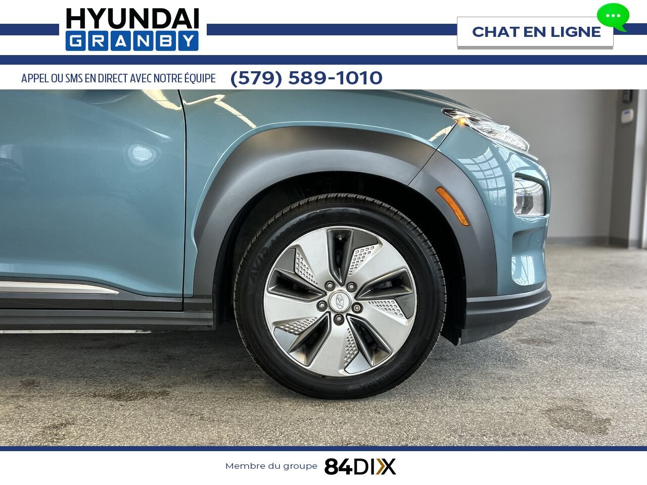 Hyundai Kona électrique 2021 Bleu Granby - photo #8