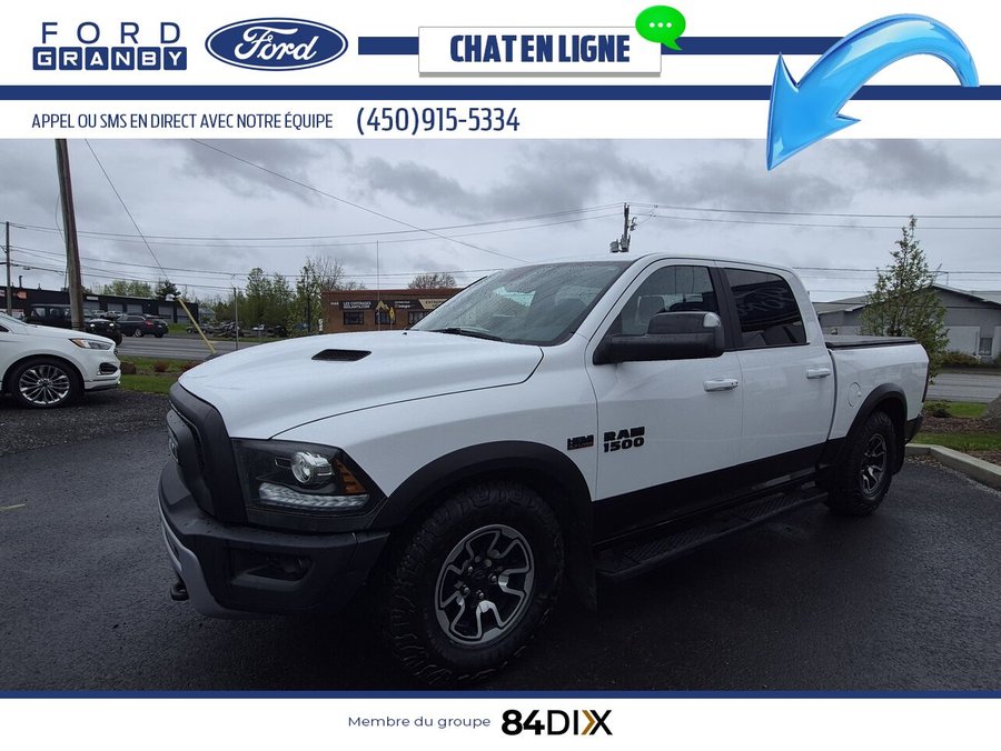 Ram 1500 Rebel cabine d'équipe 4RM 140,5 po 2017 Blanc