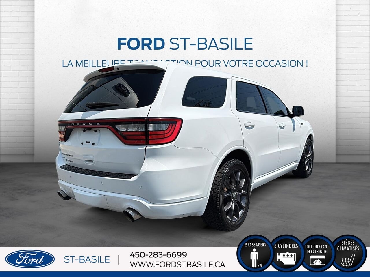 DODGE DURANGO 2015 Blanc Saint-Basile-le-Grand - photo #7