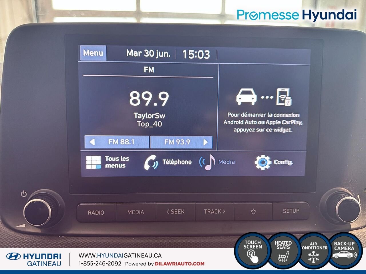 Hyundai Kona 2.0L Essential *** awd , sieges chauffant , certifier *** 2022 Noir Ottawa & Gatineau - photo #15