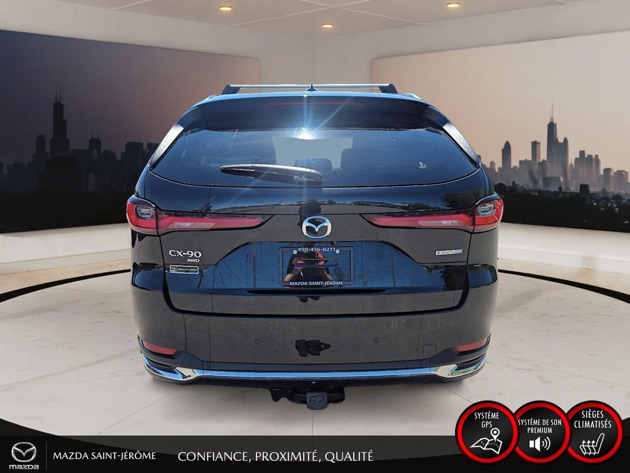 2024 Mazda CX-90 hybride rechargeable GT | TOIT OUVRANT | CUIR | AWD | Black Saint-Jérôme - photo #6