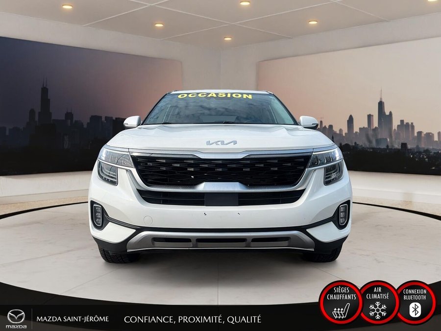 2023 Kia Seltos EX Premium | TOIT OUVRANT | CUIR | NAVIGATION | SIEGES ELECTRIQUE | AWD | White