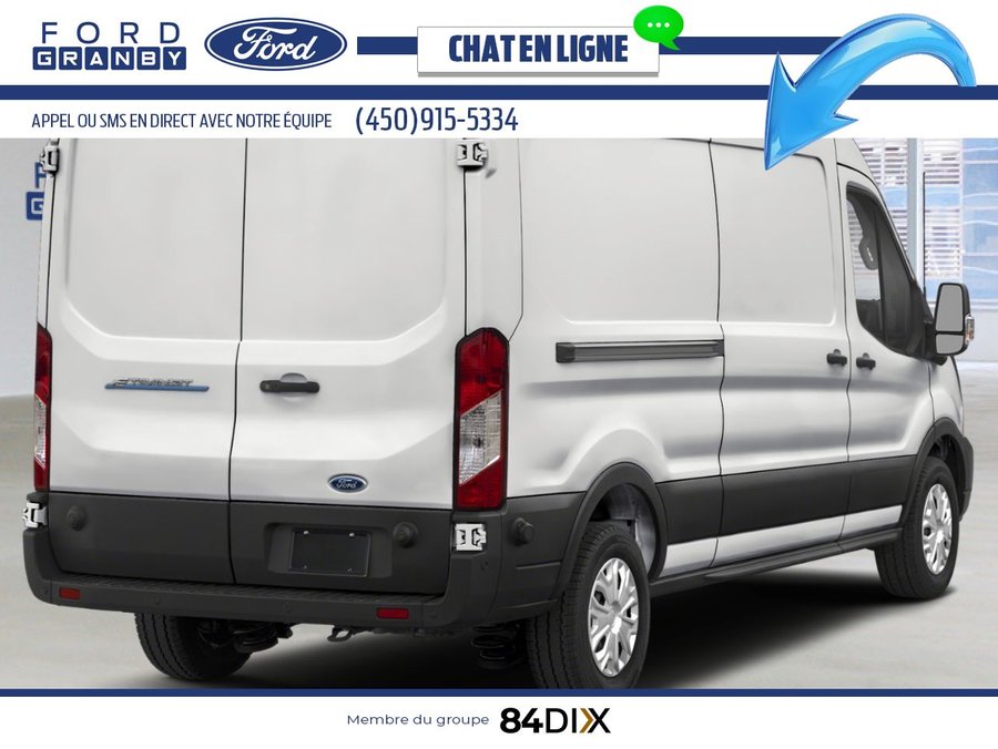 Ford E-Transit fourgonnette utilitaire T-350 EL PA toit surélevé 148 po PNBV de 9 500 lb 2025 Blanc Oxford