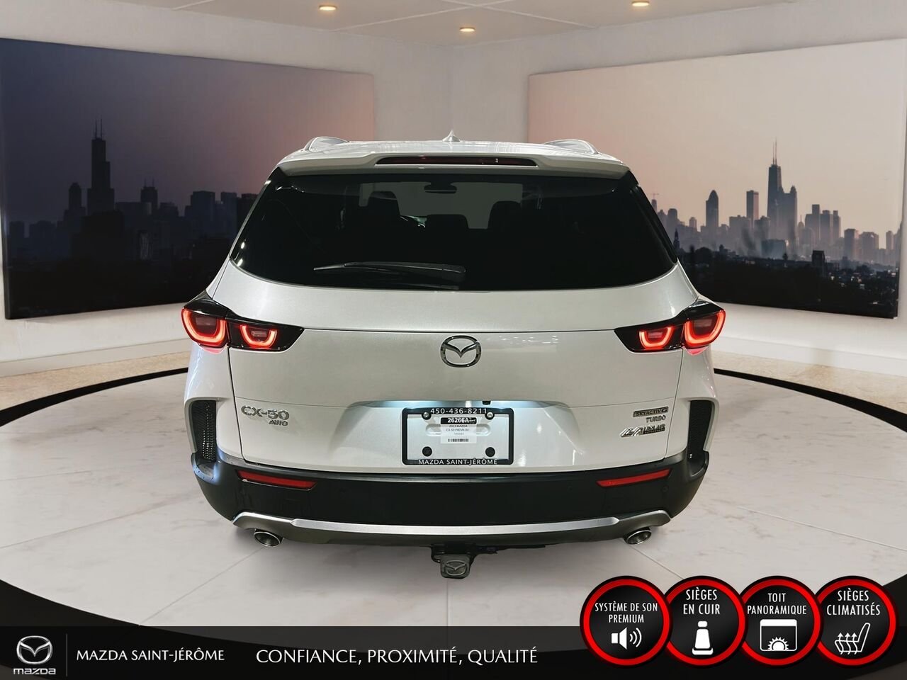 Mazda CX-50 GT avec moteur turbo | TOIT PANO | TOWING PACK | CUIR | AWD | 2023 Blanc Saint-Jérôme - photo #6