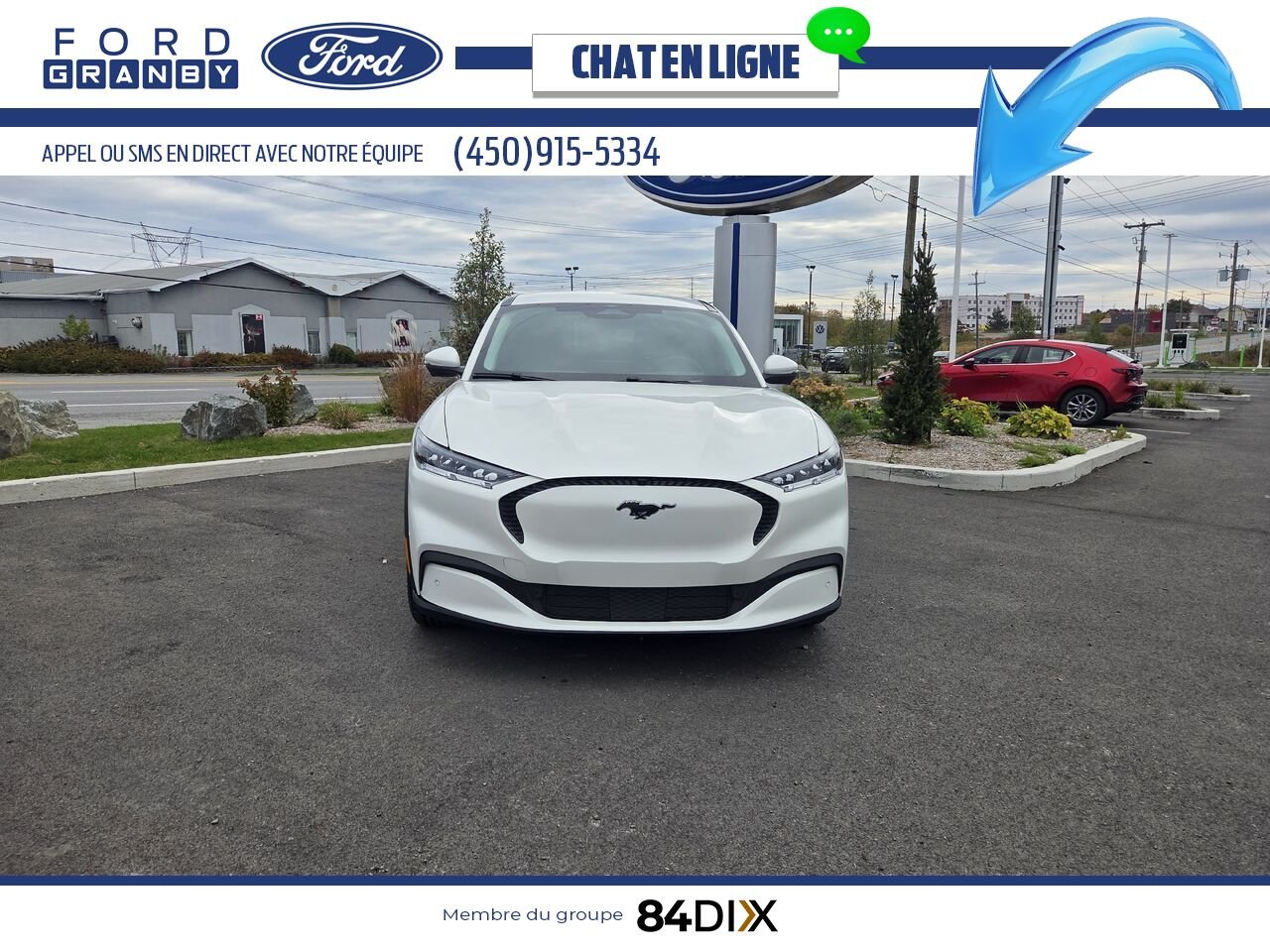 Ford Mustang Mach-E 2022 Blanc Granby - photo #1