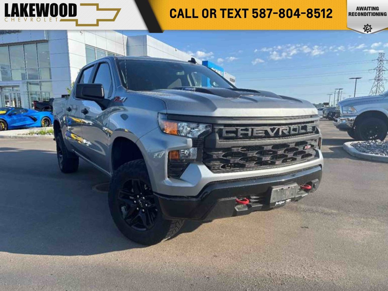 2024 Chevrolet Silverado 1500 4WD Crew Cab 147 Custom Trail Boss Grey Sherwood Park - photo #0