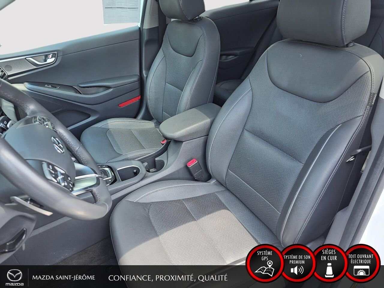 2020 Hyundai Ioniq hybride rechargeable Ultimate | TOIT OUVRANT | CUIR | White Saint-Jérôme - photo #17