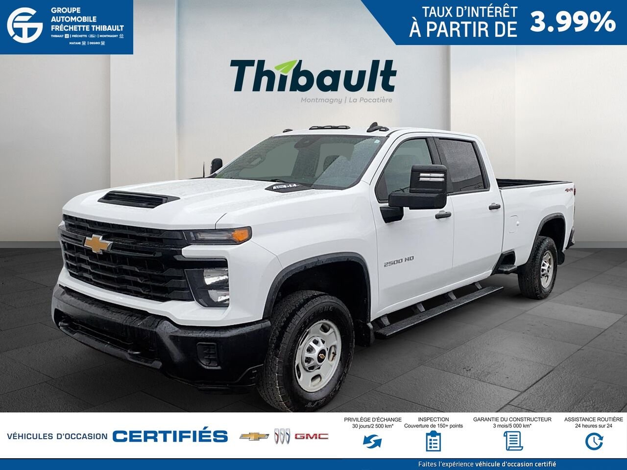 2024 Chevrolet Silverado 2500HD WT cabine multiplace 4RM 172 po White Montmagny - photo #0