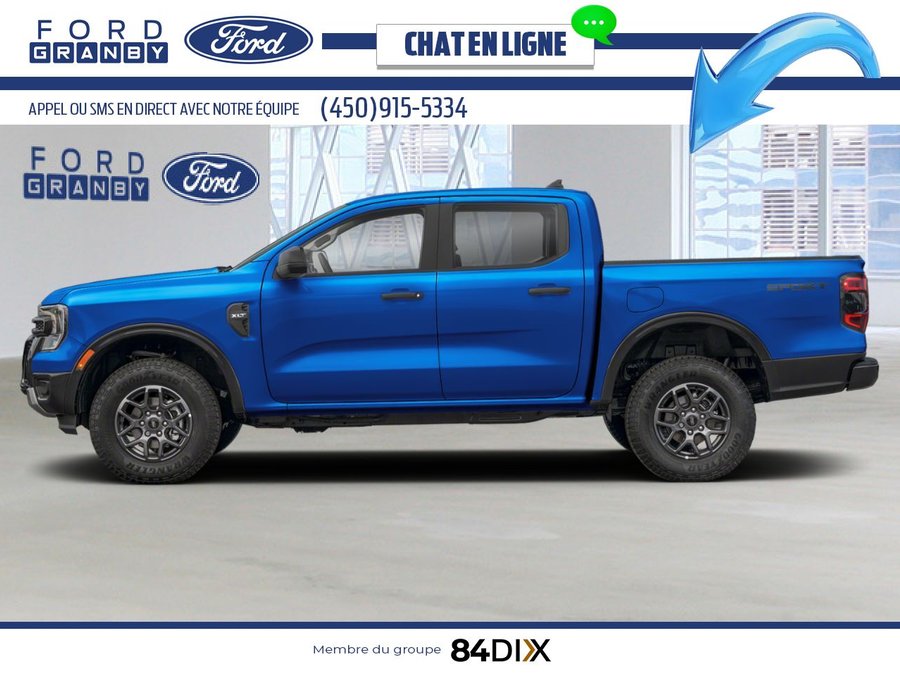Ford Ranger XLT cabine SuperCrew 4RM caisse de 5 pi 2026 Bleu vélocité métallisé