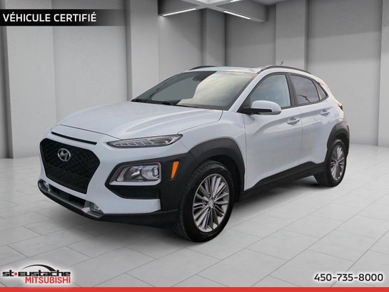 Hyundai Kona 2.0L LUXE AWD-CUIR-TOIT PANO-BANC CHAUFFANT-VOLANT CHAUFFANT-CAMERA DE RECUL 2018 Blanc