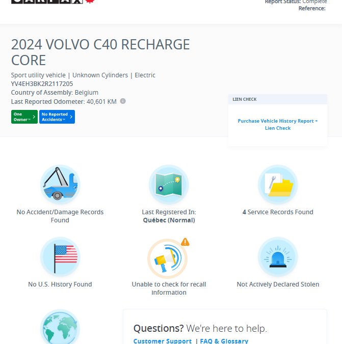 2024 Volvo C40 Recharge Pure Electric 2024