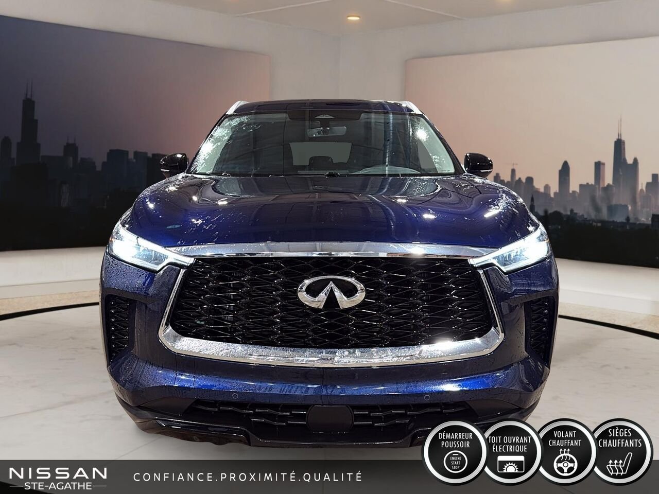 INFINITI QX60 LUXE|TOIT| CUIR| CARPLAY 2024 Bleu Saint-Jérôme - photo #1